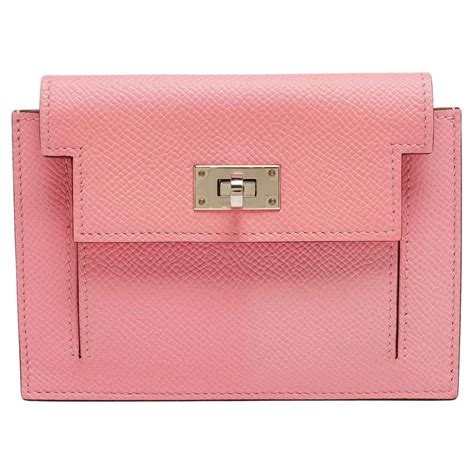 hermes rose confetti kelly wallet